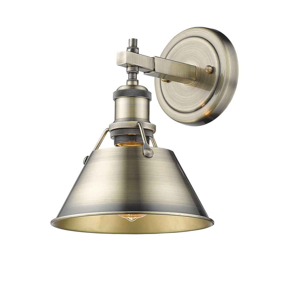 Yep by Golden Lighting Orwell 1-light Vanity in Aged Brass